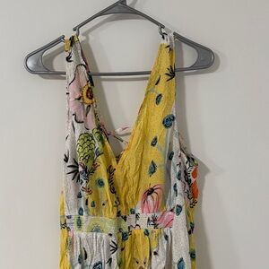 Anthropologie Yellow Floral Dress